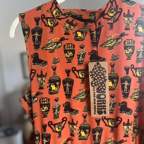 BNWT Dahlia-Cut Grecian Pots Nooworks Mock Neck Sleeveless Dress 1X - Picture 2 of 8